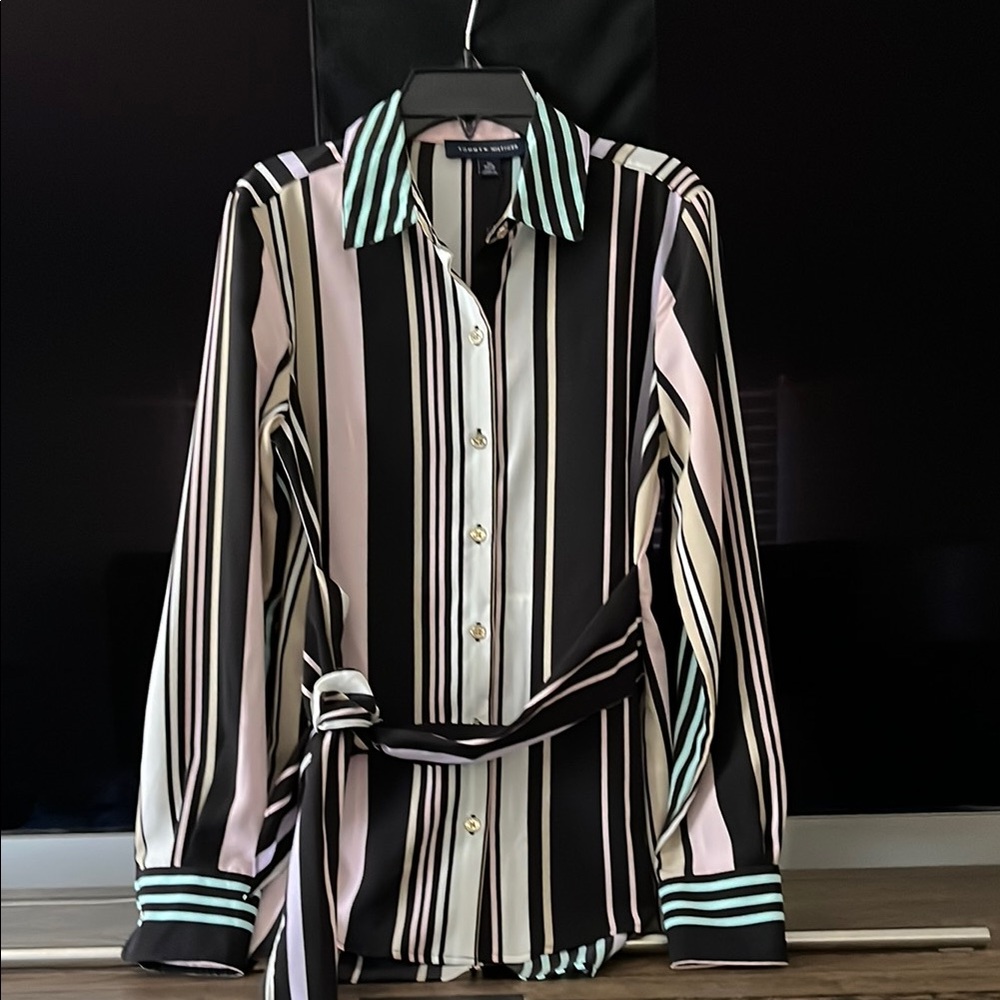 TOMMY HILFIGER- Striped Shirt with ‘Belt’